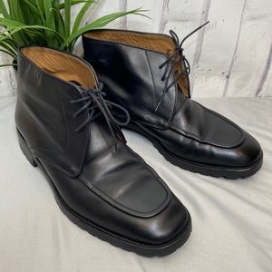 Bally Switzerland made in Italy ankle boot lace up chukka Chelsea